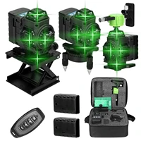 multifunctional 16 lines 4d green laser level horizontal and vertical cross lines with auto self leveling indoors and outdoors