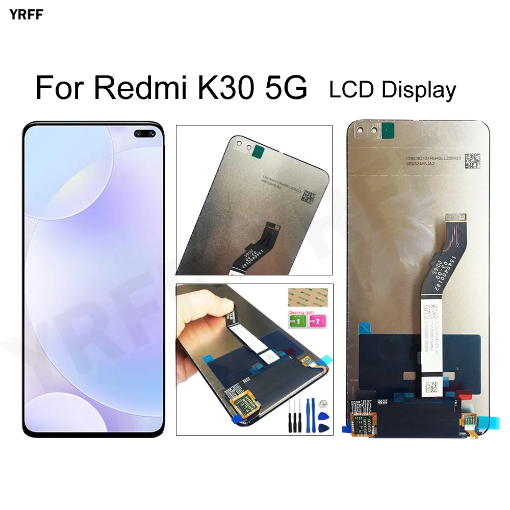 

For Xiaomi Redmi K30 5G 4G LCD Display Touch Screen Digitizer Glass Panel Sensor M1912G7BE M1912G7BC K30 LCD Screen Phone Repair