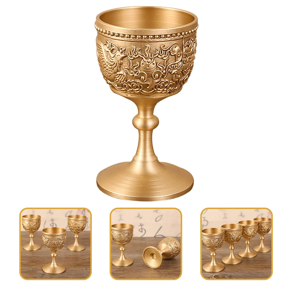 

Cup Goblet Glasses Glass Decorativeretro Dinner Brass Floral Metal Beverage Champagnefunction Multi Chinese Delicate Suppliestea
