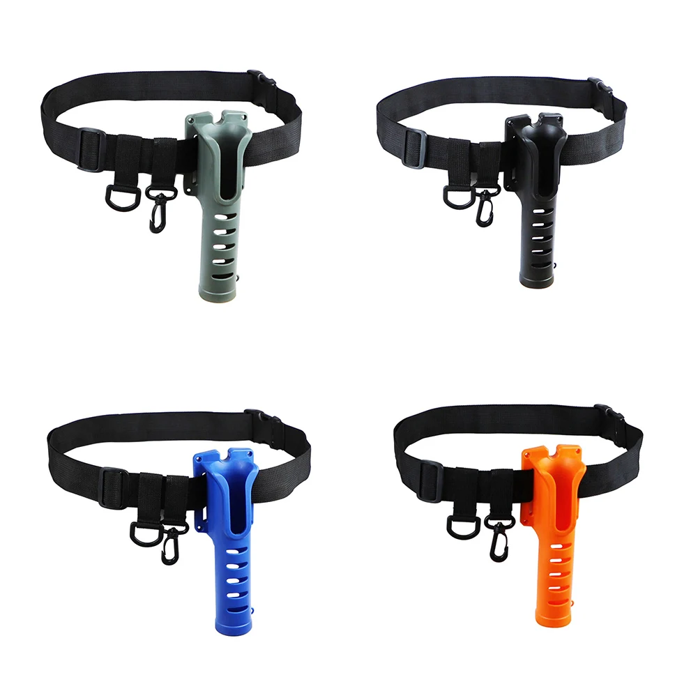 

Fishing Waist Rod Holder Belt Adjustable Pole Holster Fish Pole Holder Belt Protects Rod With D Ring Hook Fishing Accessories