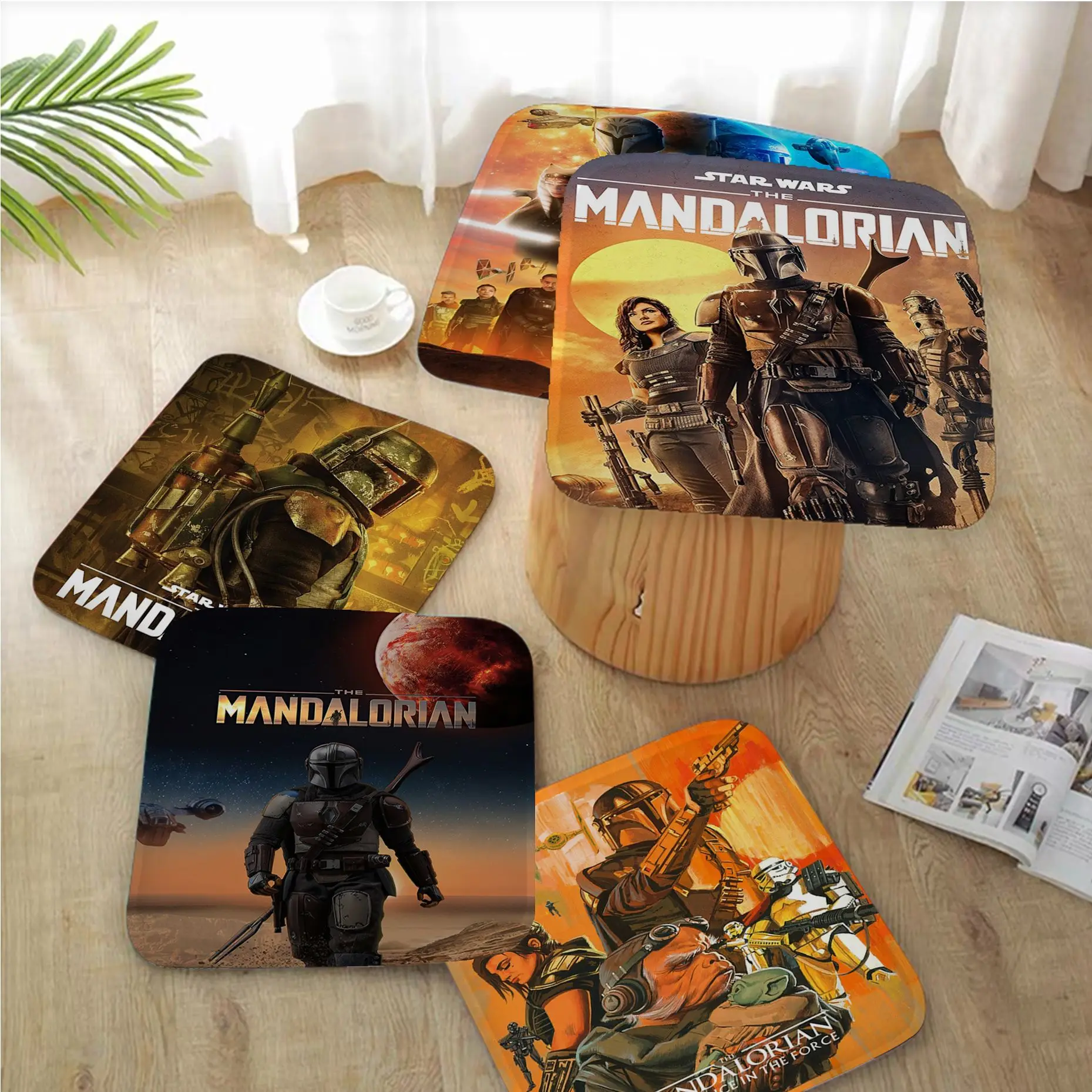 

Disney The Mandalorian Tie Rope Plush Cushion Home Back Cushion Soft Comfortable 50x50cm Buttocks Pad