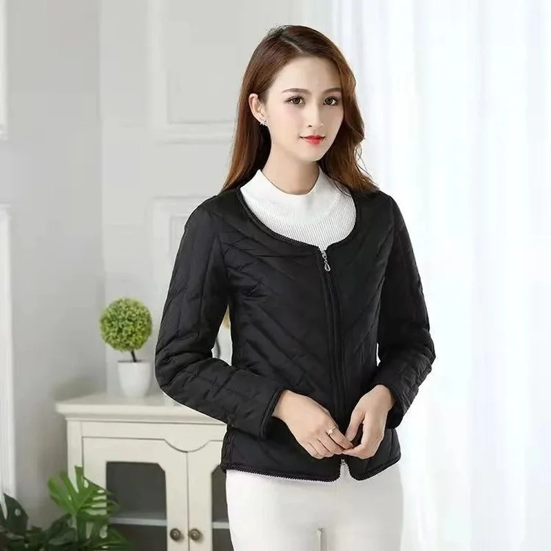 Winter Womens Parka Light Padded Jacket Cropped Top Free Shipping Plus Size Coat Korean Fashion Inexpensive Wholesale Slim Fit