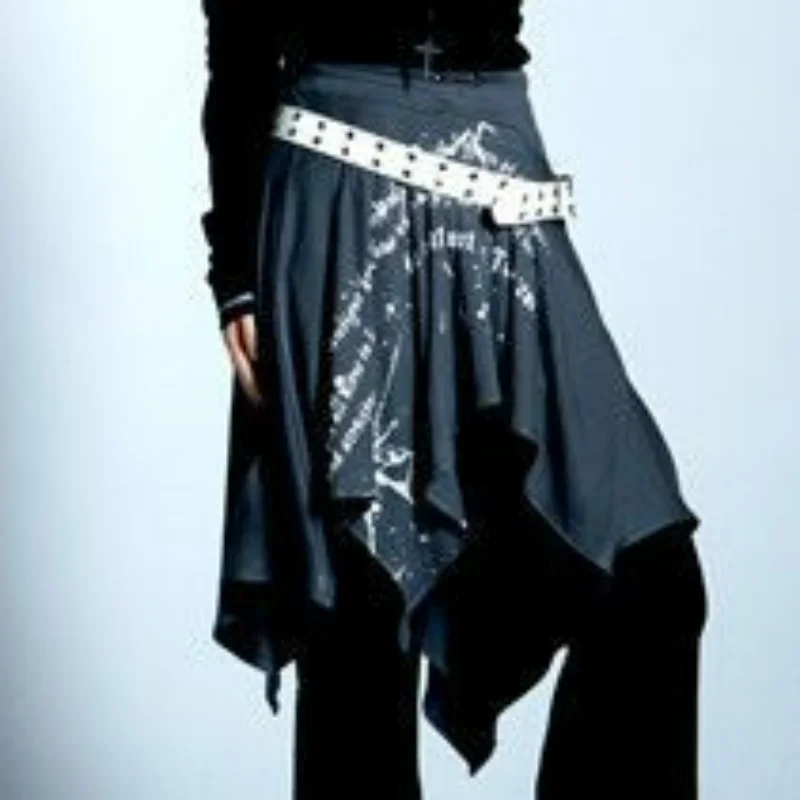 

Summer Harajuku Faldas Mujer Moda 2023 High Waist Slim Subcultural Punk Y2k Skirt Gothic Irregular Print Design Sense Jupe