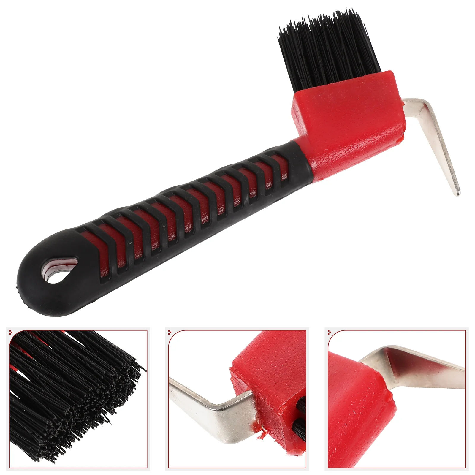 

Horse Hoof Pick Brushes with Rubber Handle Portable Hoofpick Random Colors