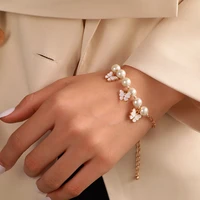 charms pearl bracelet for women jewely accessories cute butterfly mushroom pendant jewelry for women casual supplies