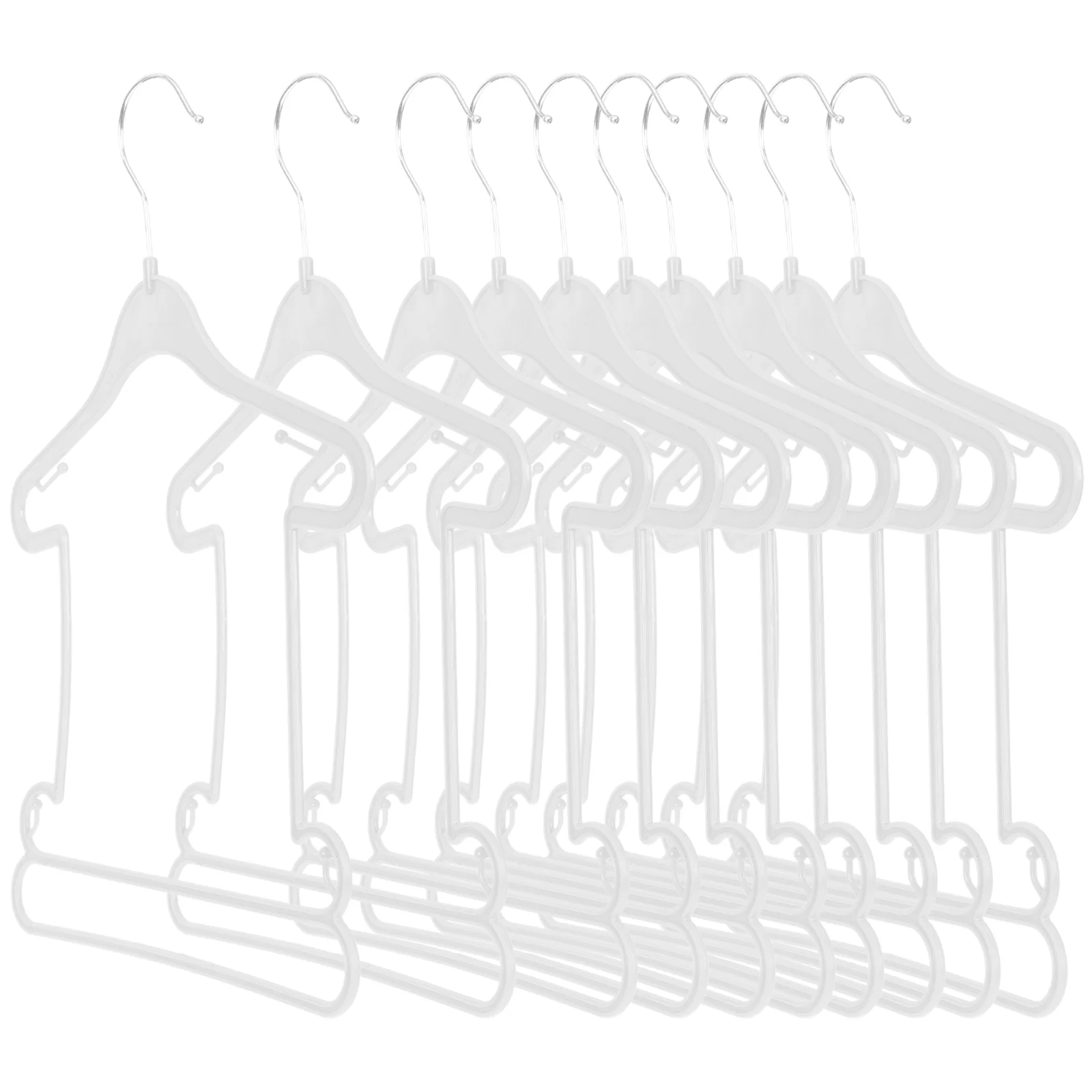 

10 pcs Toddler Hangers Plastic Infant Hangers Baby Hangers Kids Clothes Plastic Hangers