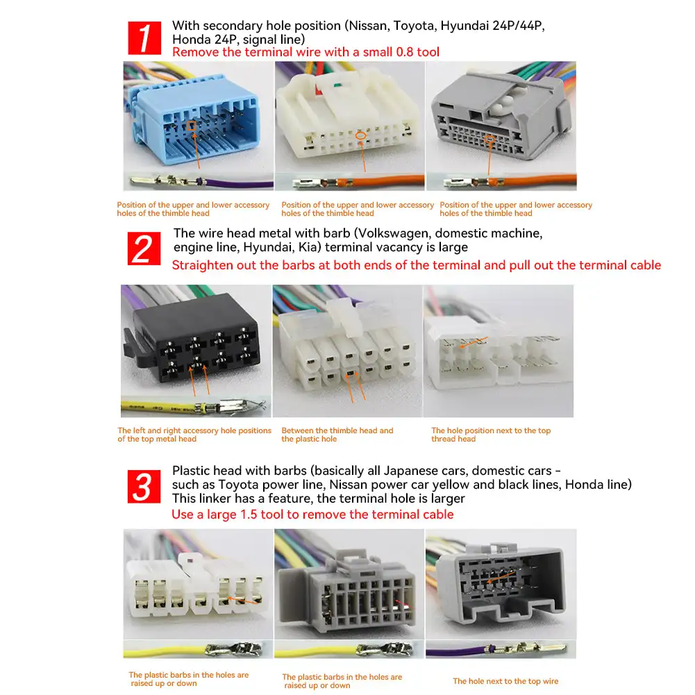 3/8/18/39 шт. набор инструментов для удаления клемм автомобильных проводов