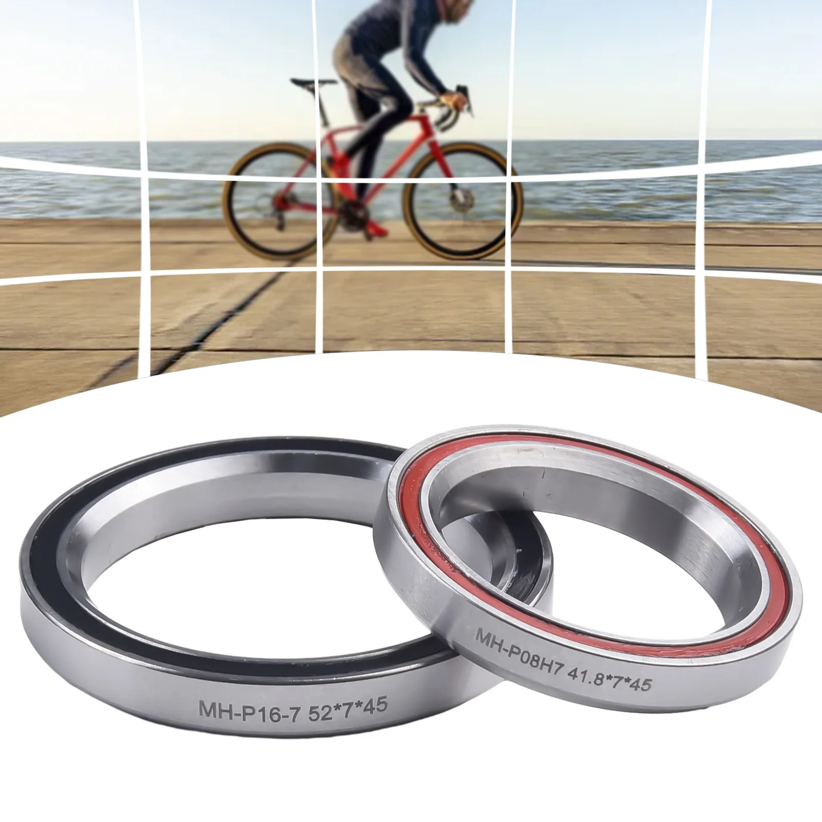 Steel Bike Headset Bearings MHP08H7 and MHP16 Silver Color 30 15x41 8x7mm & 40x52x7mm Sizes Ideal for DOGMA F8/F10/GAN/GAN S