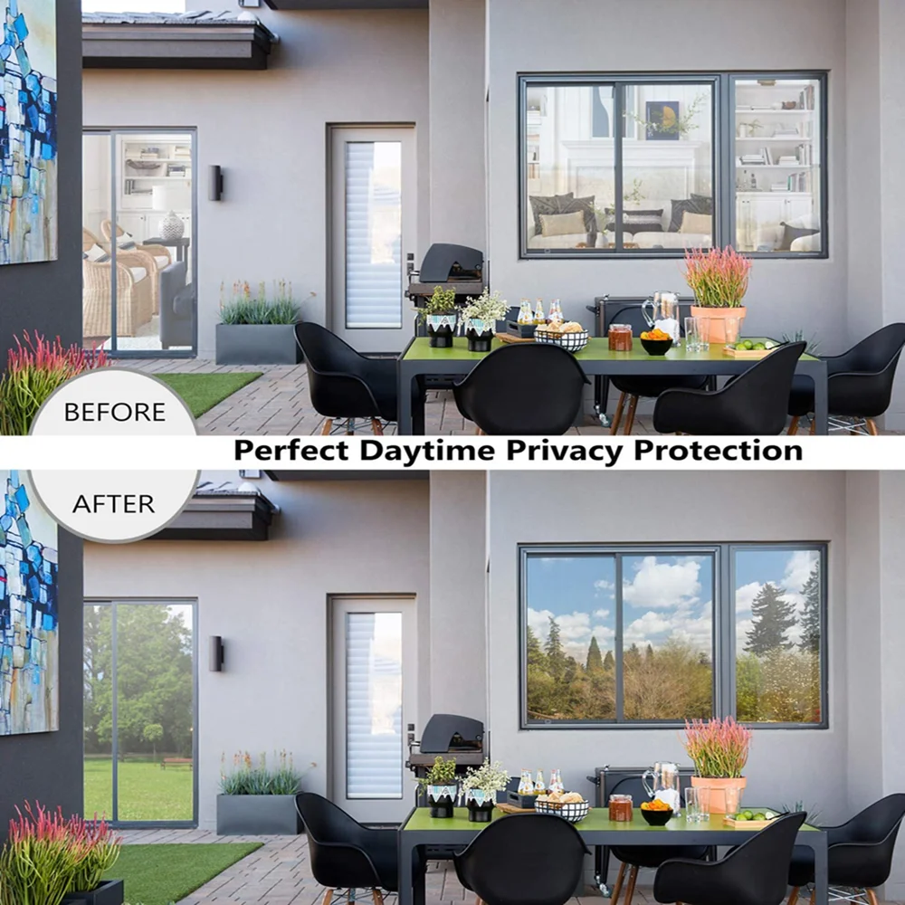 

Window Protector Film Reflector Reflective Window Tint Single Sided UV Resistant Vinyl Window Glass Sticker