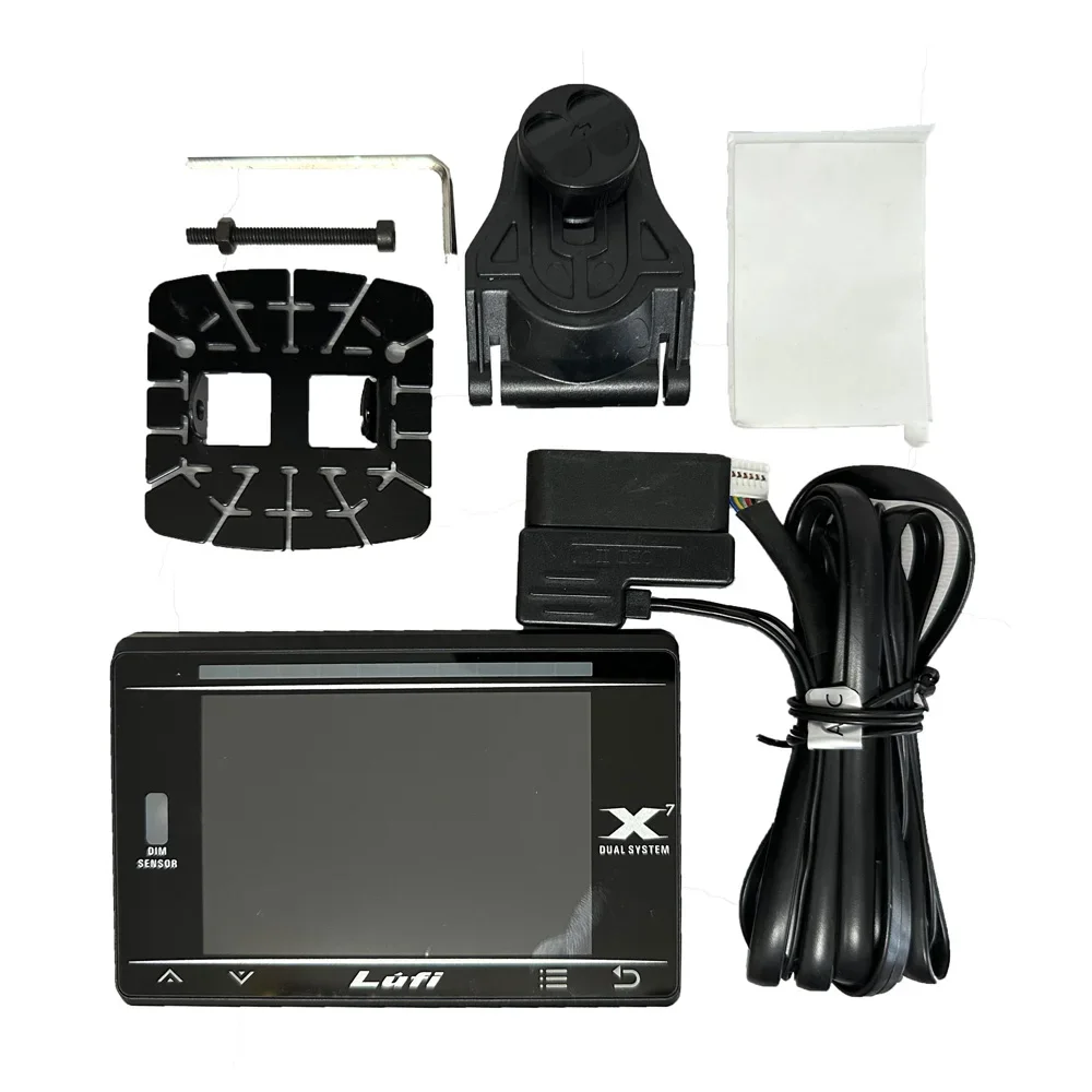 Фото LUFI X7 Манометр GPS Проекционный дисплей Давление масла с турбонаддувом Температура масла G Значение Гироскоп ЖК-дисплей Автомобильный измеритель OBD2 №3