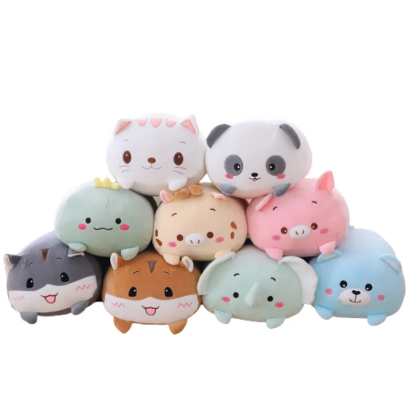 

18-28CM Kawaii Soft Animal Cartoon Pillow Cushion Cute Fat Dog Cat Penguin Pig Frog Plush Toy Stuffed Lovely Kids Birthyday Gift