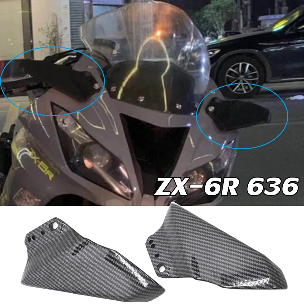 

For Kawasaki ZX-6R Winglet Aerodynamic Wing Kit Fairing Spoiler ZX 6R 636 ZX636 2019 2020 2021 2022 ZX6R Accessories Moto Carbon