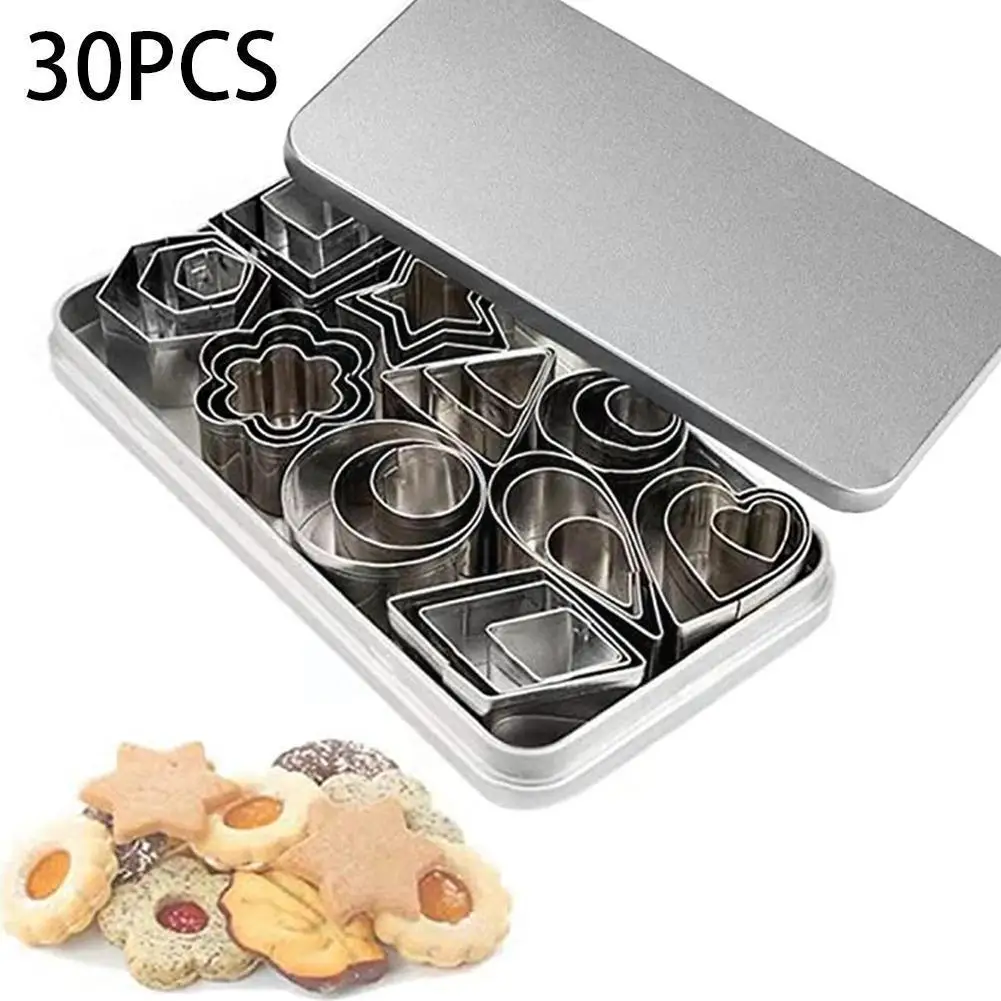 

30Pcs/set Mini Cookie Cutter Shapes Small Molds For Pastry Dough Clay Cake Mold Hot Z0S1