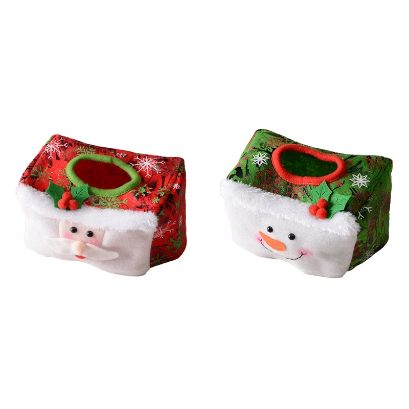 

New Christmas Decoration Tissue Cover Case Christmas Desktop Decoration Tissue Box