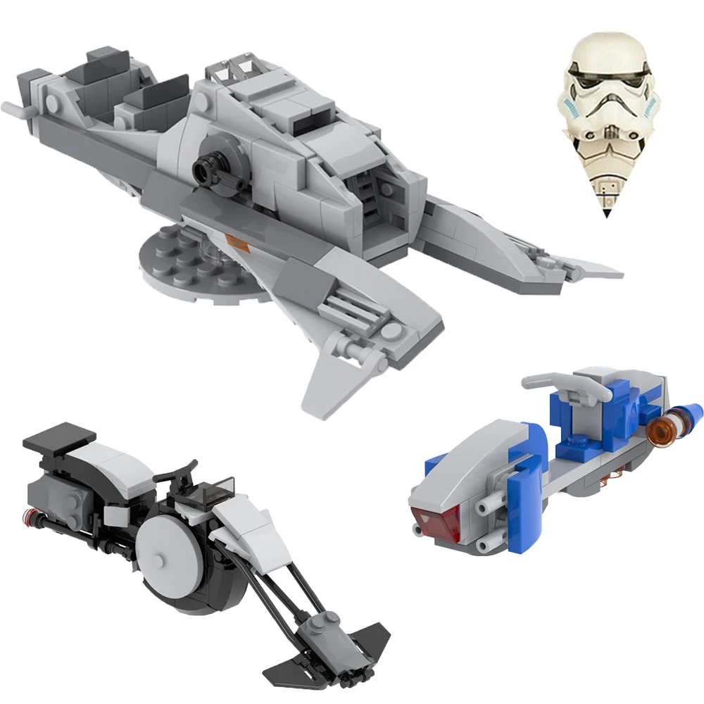 

Disney Moc Sith Clone War Patrol Speeder 74-Z Speeder Bike CK-6 Swoop Bike 614-AvA Speeder Bike Model Building Blocks Toys