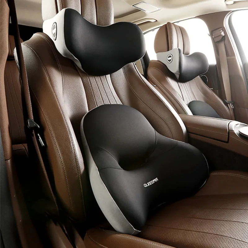 

Подушка для шеи на подголовник автомобиля, мягкая дышащая 3d-подушка из пены с эффектом памяти для поддержки поясницы, для автомобильного си...