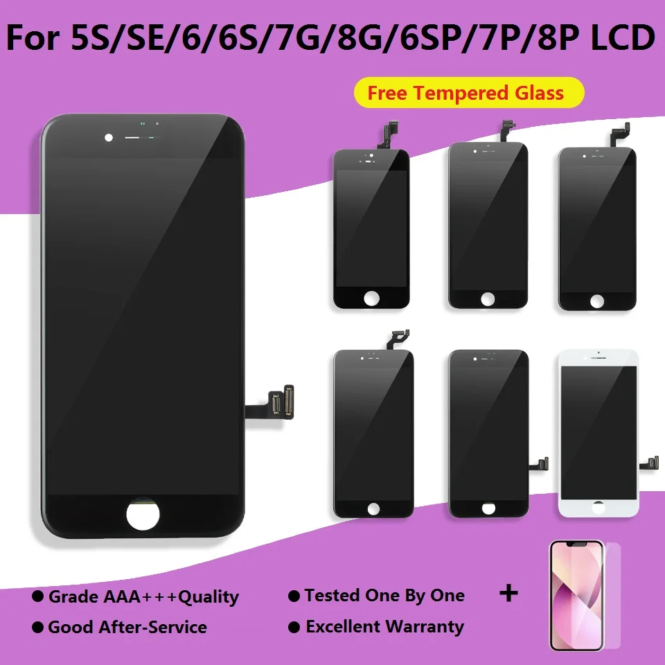 

10 шт. сменный сенсорный экран класса AAA +++ дигитайзер полная сборка ESR ЖК-дисплей для iPhone 5S SE 6 6S 7 8 Plus дисплей
