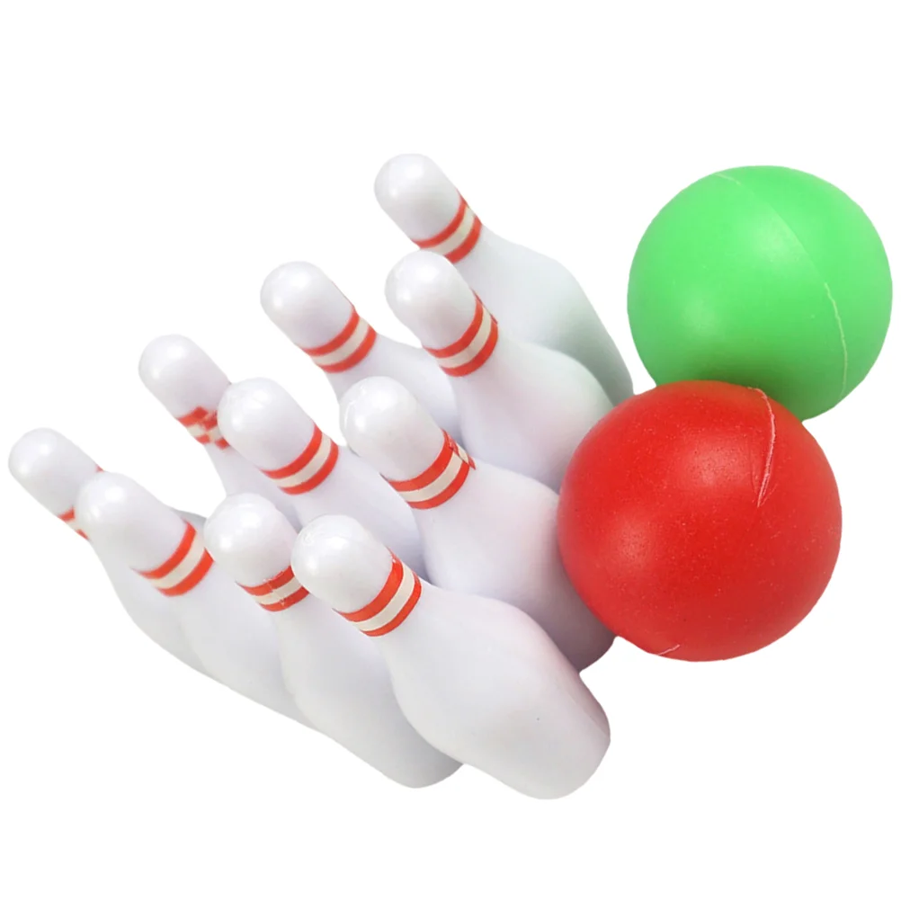 

1 set of Bowling Game Simulation Bowling Ball Decoration Mini House Bowling Model