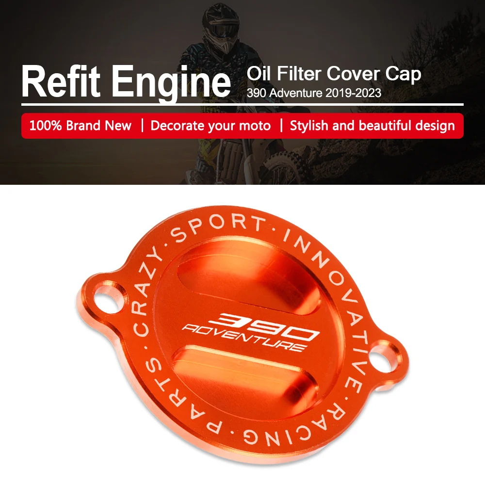 

390Adventure Motorcycle Refit Engine Oil Filter Cover Cap Engine Tank Covers Oil Cap 390 Adventure 2019 2020 2021 2022