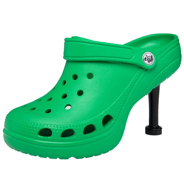  Женские сандалии на высоком каблуке, туфли-лодочки с высоким каблуком, садовые сандалии, роскошные тапки зеленого цвета, лето 2022