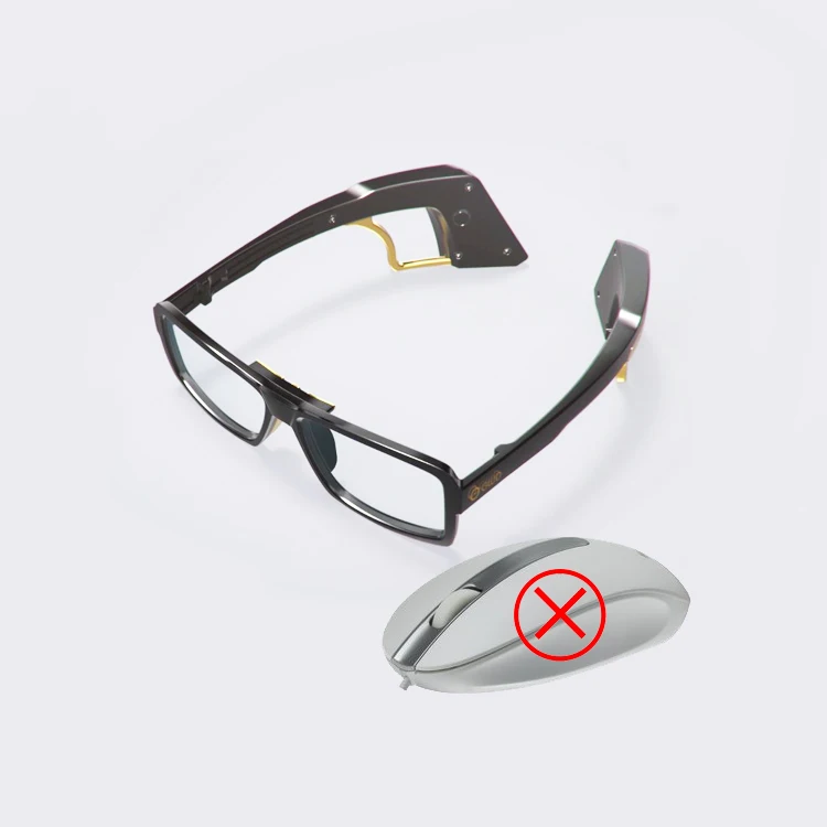 

Free Hand Smart Computer / Mobile Phone Wireless Mouse is Replaced by Glasses to Operate With Microphone Custom