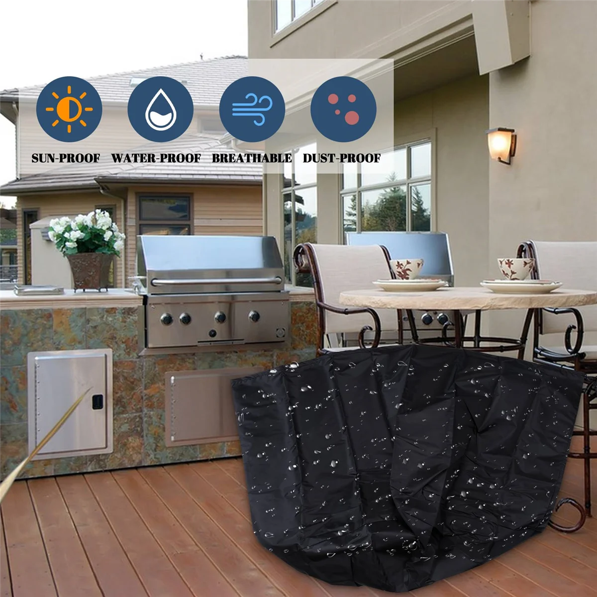 Водонепроницаемая Крышка для барбекю чехол гриля на колесиках протектор серии