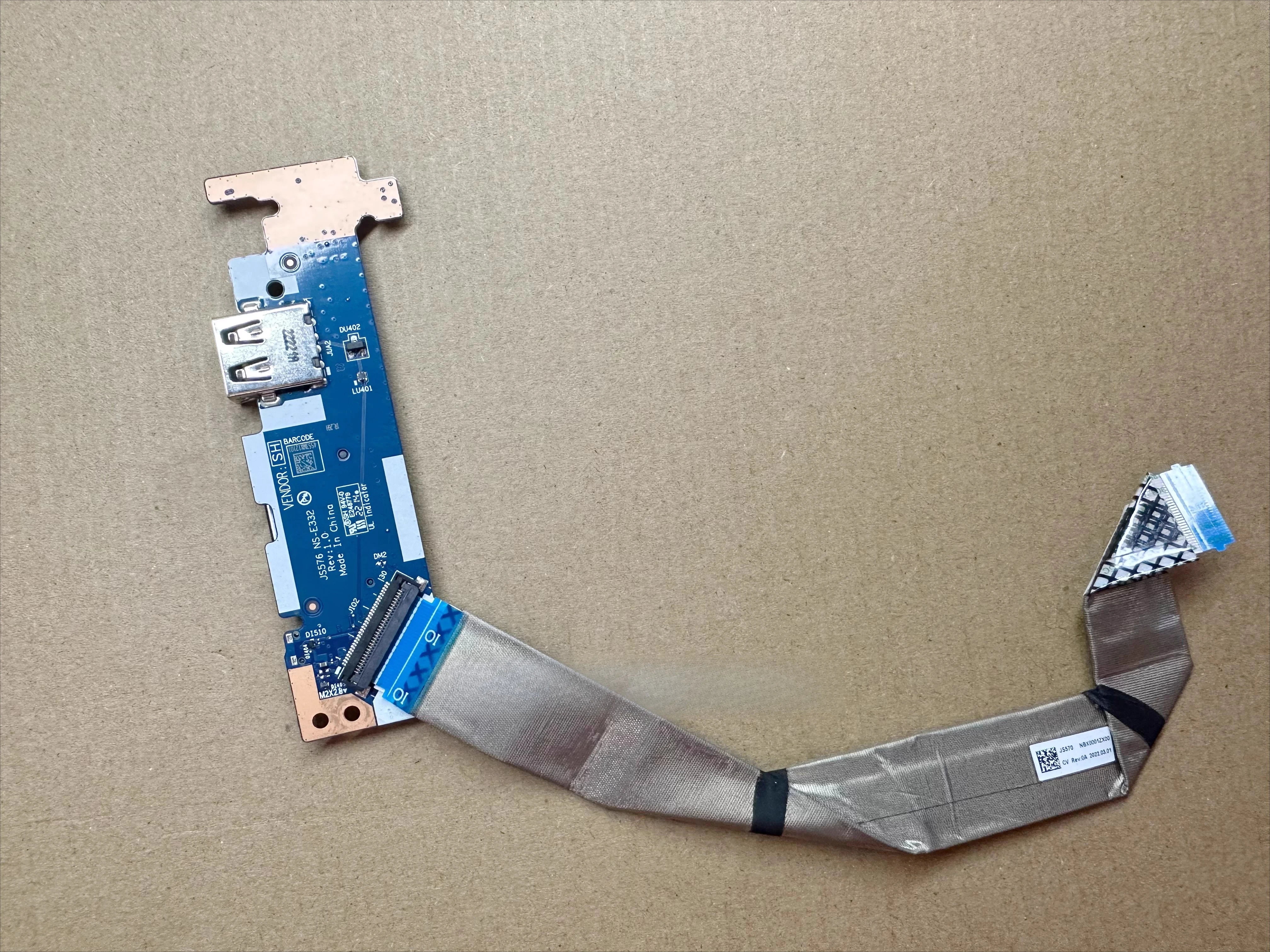 БУ плата кнопки питания USB с кабелем для LENOVO IdeaPad 15 ALC 7 JS576 NS-E332 5C50S25328 (art.: 3920d10d7bf85) - 3920d10d7bf85