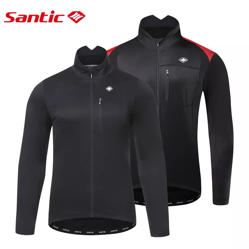 Santic мужские куртки для велоспорта осенне-зимняя ветрозащитная MTB куртка