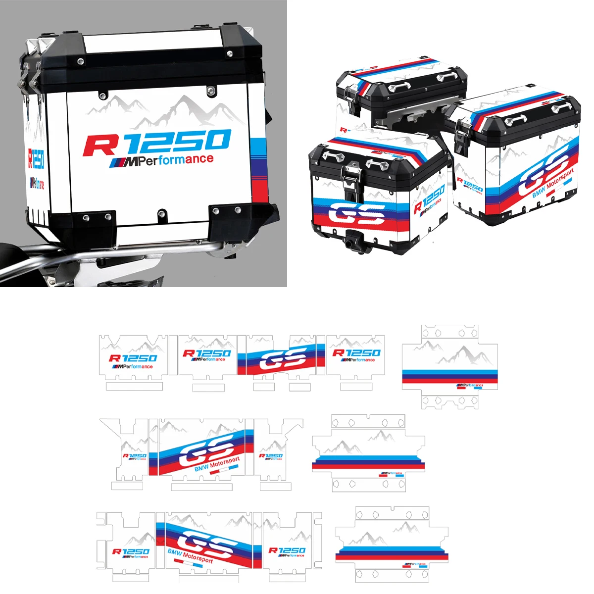 

For BMW R1250 GS R1250GS Adventure 2004-2023 Side Case Reflective Sticker