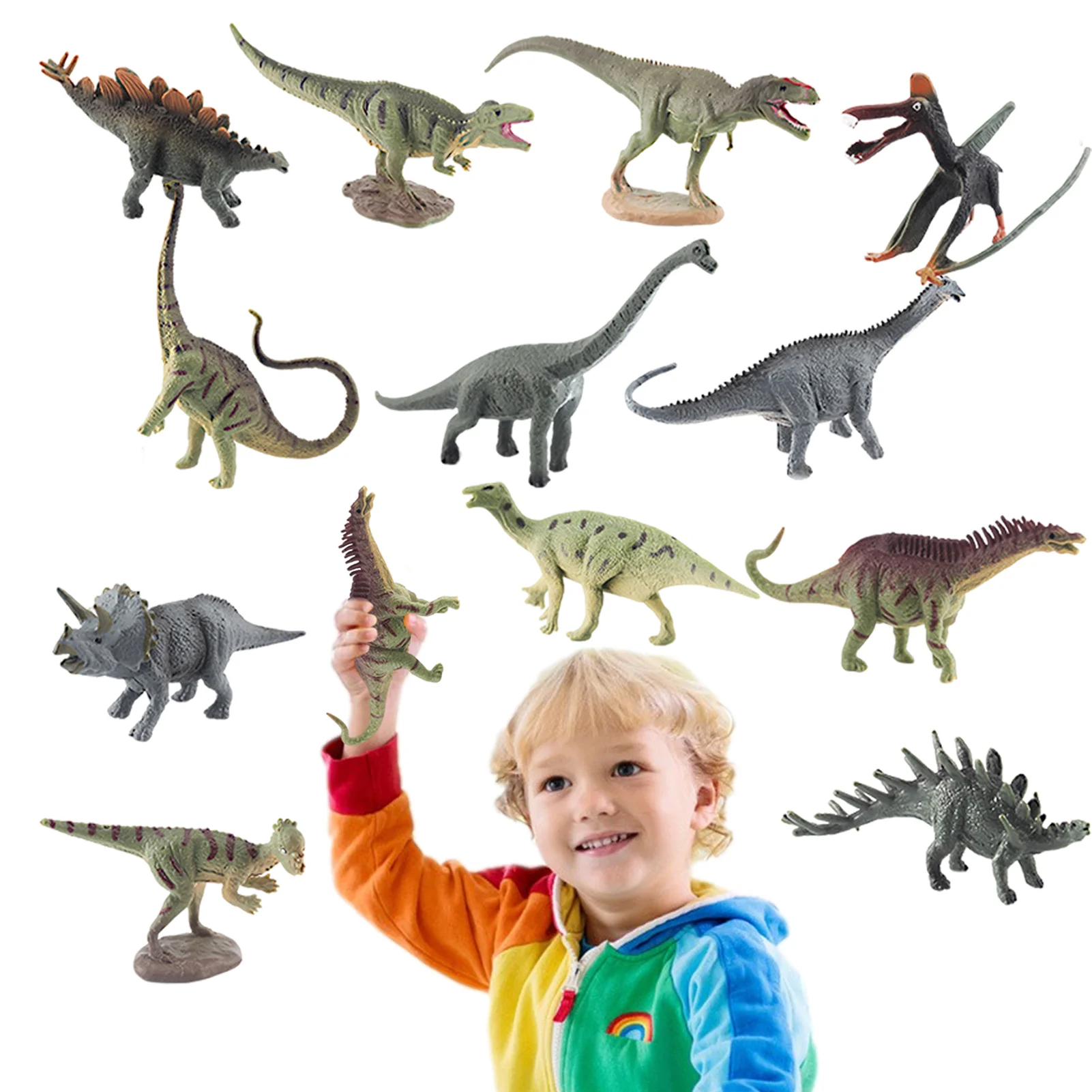 

Набор миниатюрных динозавров из ПВХ, реалистичные фигурки динозавров для влюбленных, детская игрушка-Динозавр для мальчиков и девочек, 12 шт...