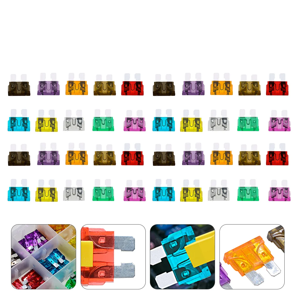 

120pcs Automotive Fuses Fuse Box Boat Fuses Pickup Fuse Marine Standard Fuses Car Replacement Fuses