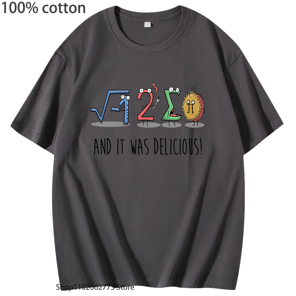 I 8 Sum Pi Math Teacher Gift Apparel T-Shirt Funny Graphic T Shirt Men's T-Shirts Summer Women Clothes 100% Cotton Tees O-Neck images - 6