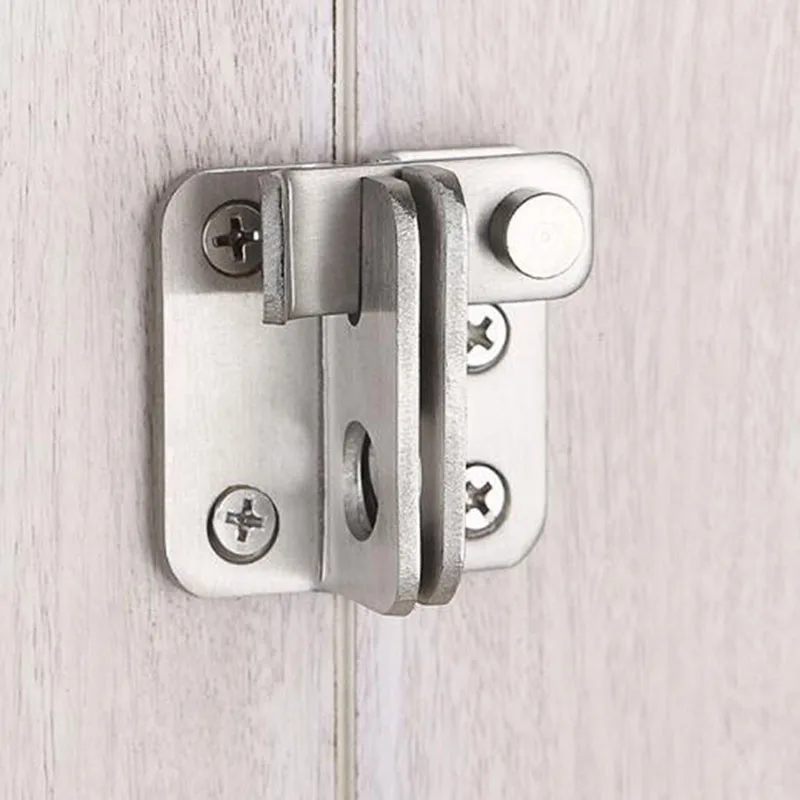 

Stainless Steel Bolt Anti-theft Security Door Thick Thicken Bolt Locker Lock Hasp Simple Turn On Left / Right Brief Tool
