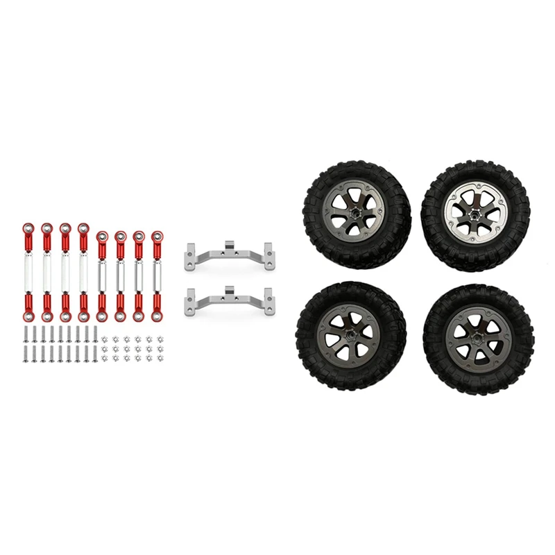 

4 шт., запасные части для колес 1/16 WPL B14 C24 и 1 комплект для MN D90 D91 D96 D99S MN99S MN90, металлический Тяговый стержень, рулевой Тяговый стержень