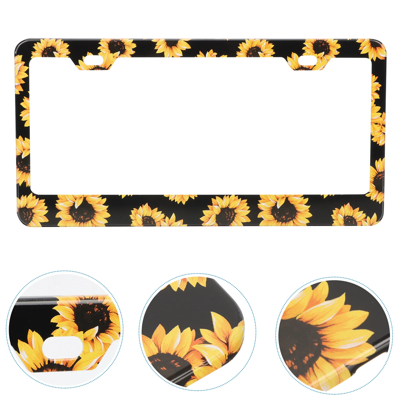 

Plate License Frame Car Number Covers Bracket Cover Frames Holder Flipper Auto Front Sunflower Accessory Decoration Motorcycle