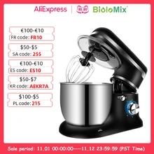 BioloMix Stand Mixer Stainless Steel Bowl 6-speed Kitchen Food Blender Cream Egg Whisk Cake Dough Kneader Bread Maker