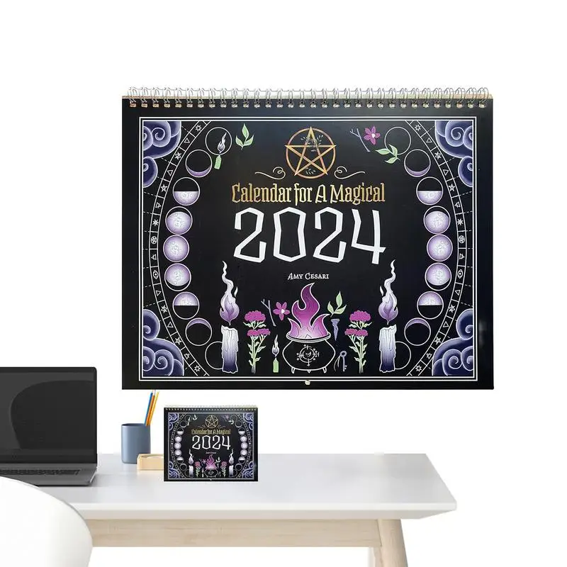 

Big Desk Calendar 2024 Magical Year Monthly Calendars Easy To Read Portable Durable Thick Paper Desktop Magical Calendar