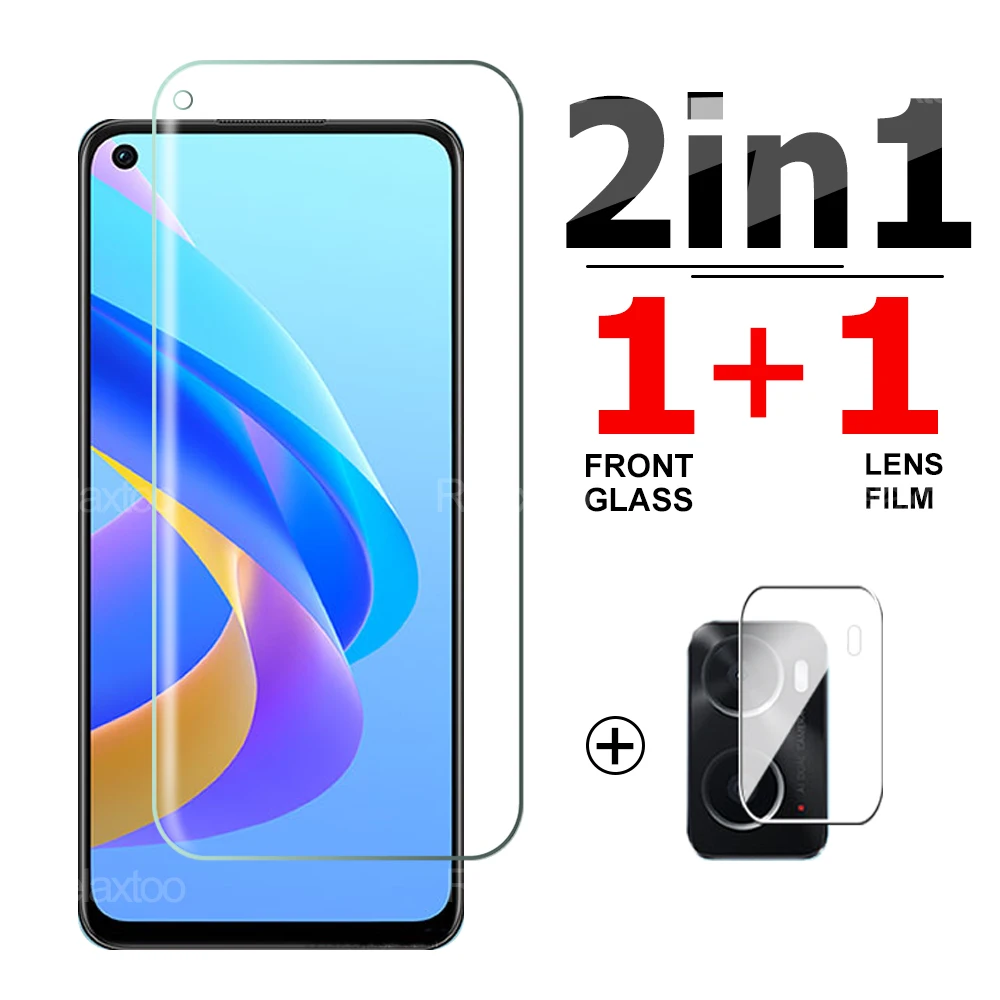 

2 в 1 закаленное переднее стекло + стекло для объектива для Oppo A76 A74 A96 4G Защитная пленка для экрана для oppo reno7 z reno 7 5G Защитная полная пленка