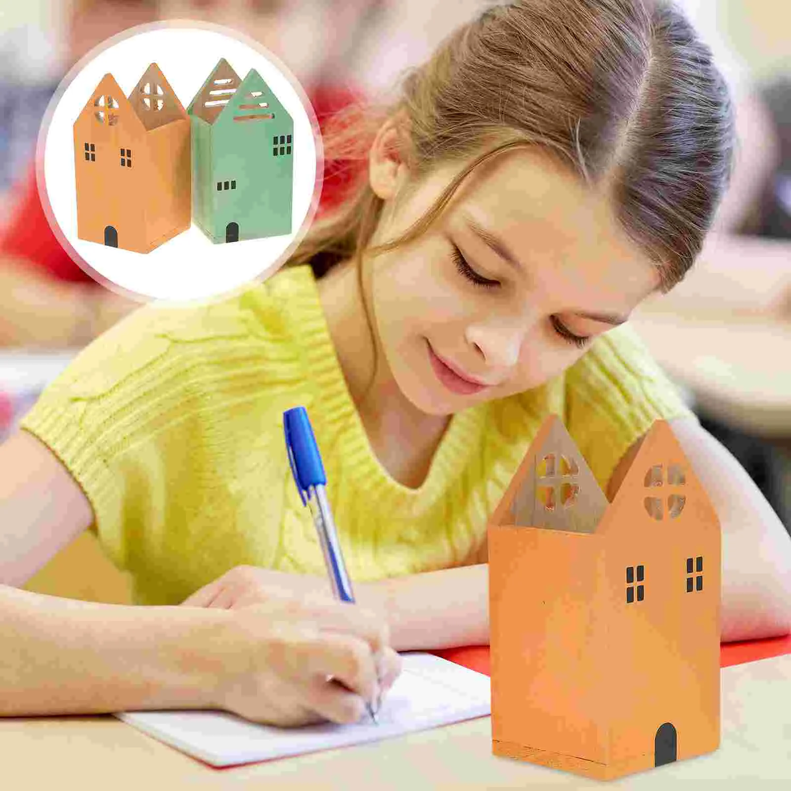 

2Pcs Pen Containers Pen Containers Desktop Pen Holders for Classroom Home