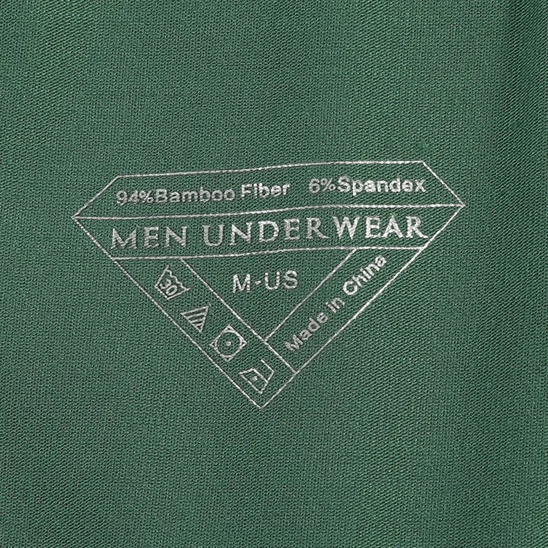 Men's underwear bamboo fiber morandi color breathable stretch men's underwear long boxer