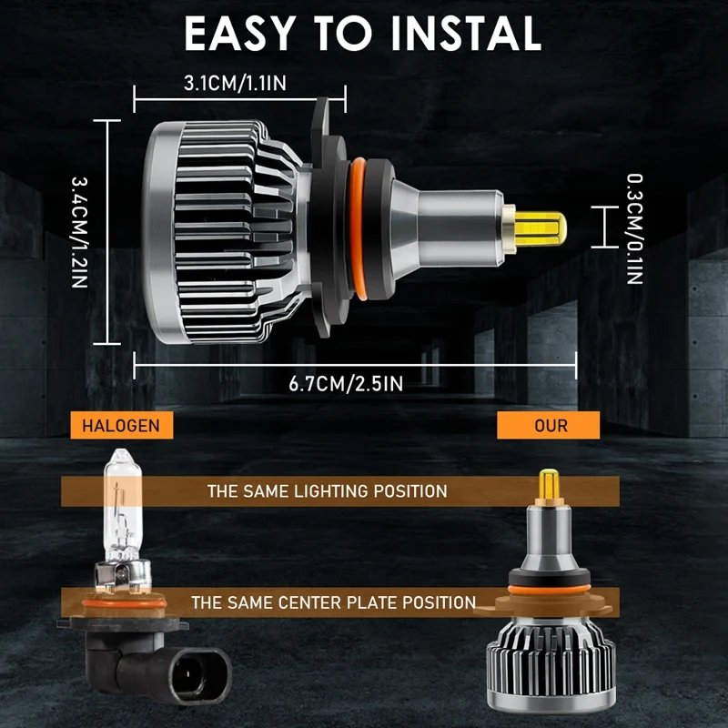 Светодиодные лампы для фар 10-32 В Модернизированные светодиодные H7 на 360 градусов