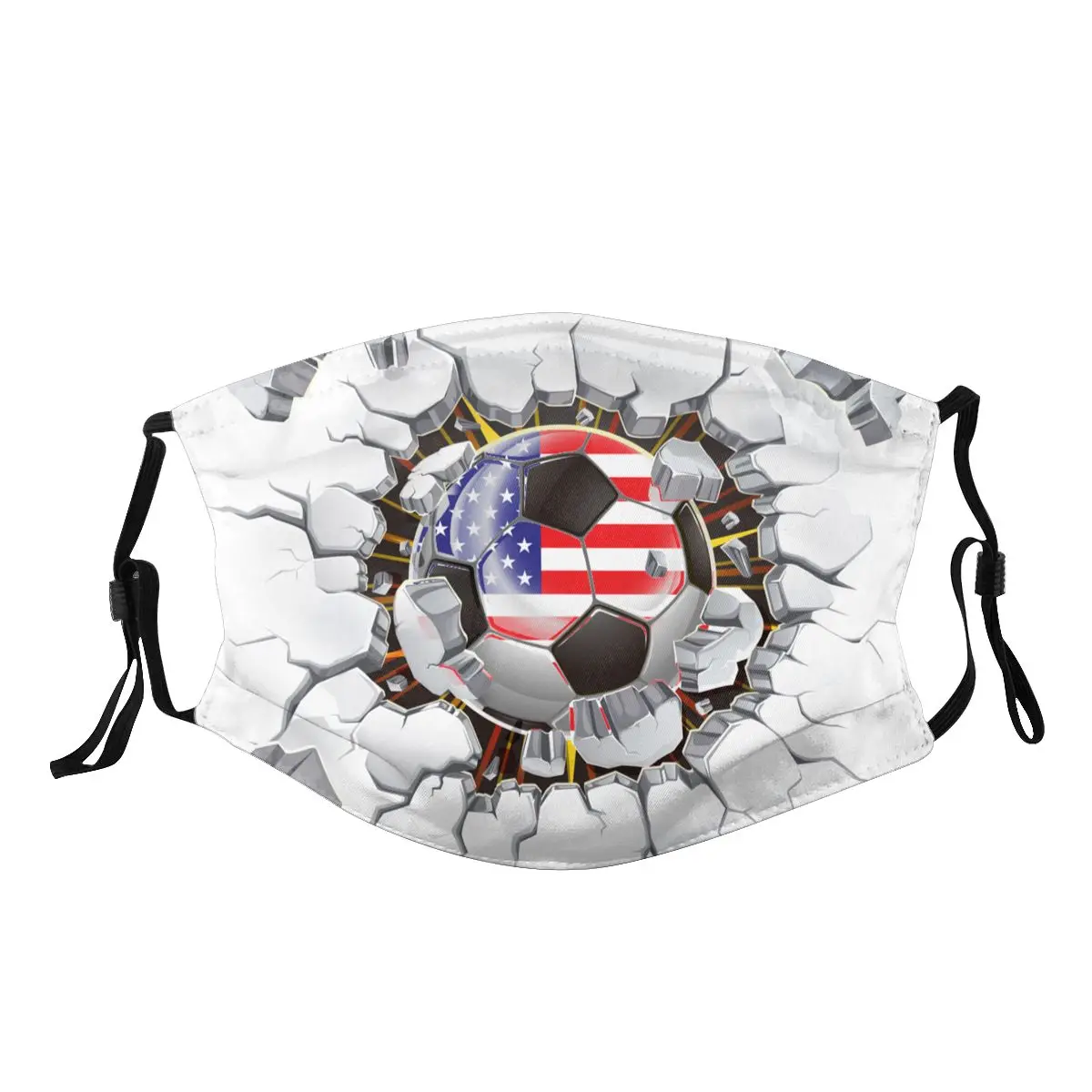 

World Soccer 2022 USA Breaking Barriers Creative Mask 100% Polyester Mask 1PCS