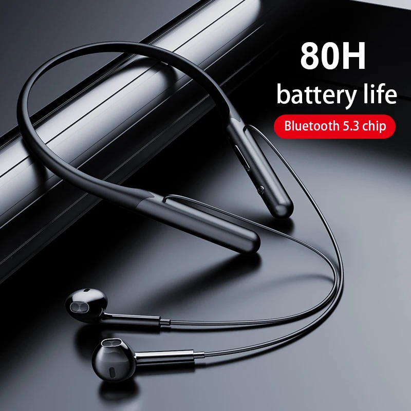 

Wireless Bluetooth Earphones 80H Battery Life Headphones Sports Running Earbuds Waterproof Sport Headset
