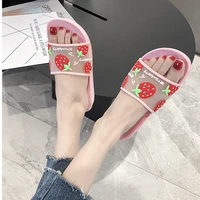 summer candy color clear slippers women fashion cute thick flat with bathroom non slip leisure house slides indoor sandals shoes