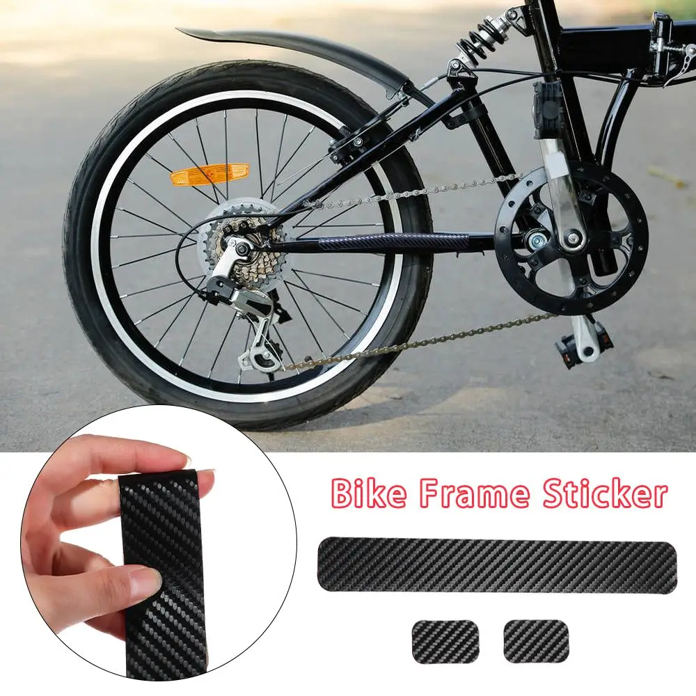 

1/3 Set Carbon Fiber Bike Frame Sticker Chainstay And Fork Bicycle Protective Film Chain Guards Cycling Accessories Scratch
