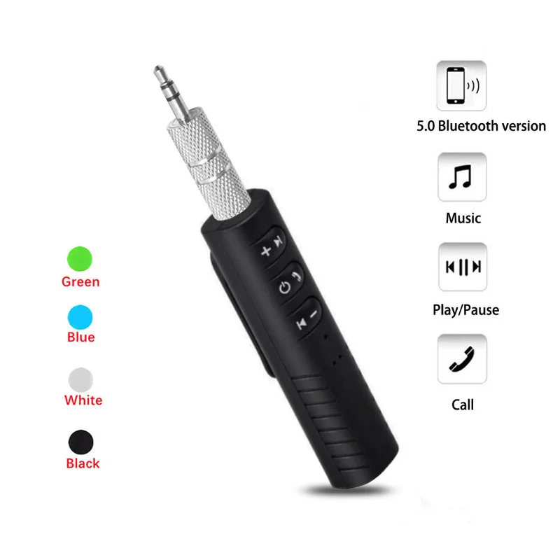 Bluetooth-совместимый аудиоресивер 5 0 AUX автомобильный беспроводной адаптер для