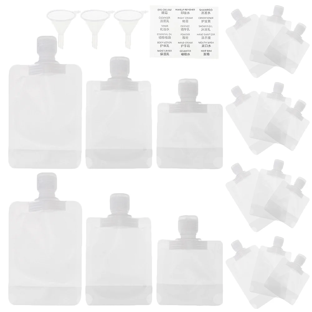 

Flap Lotion Bag Refillable Pouches Travel Toiletries Liquid Containers