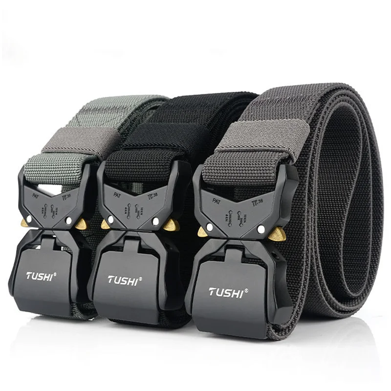 Luxury Brand Casual Military Tactical Belt Mens Belt Alloy Buckle Quick Release Nylon Hunting Flagship Girdle