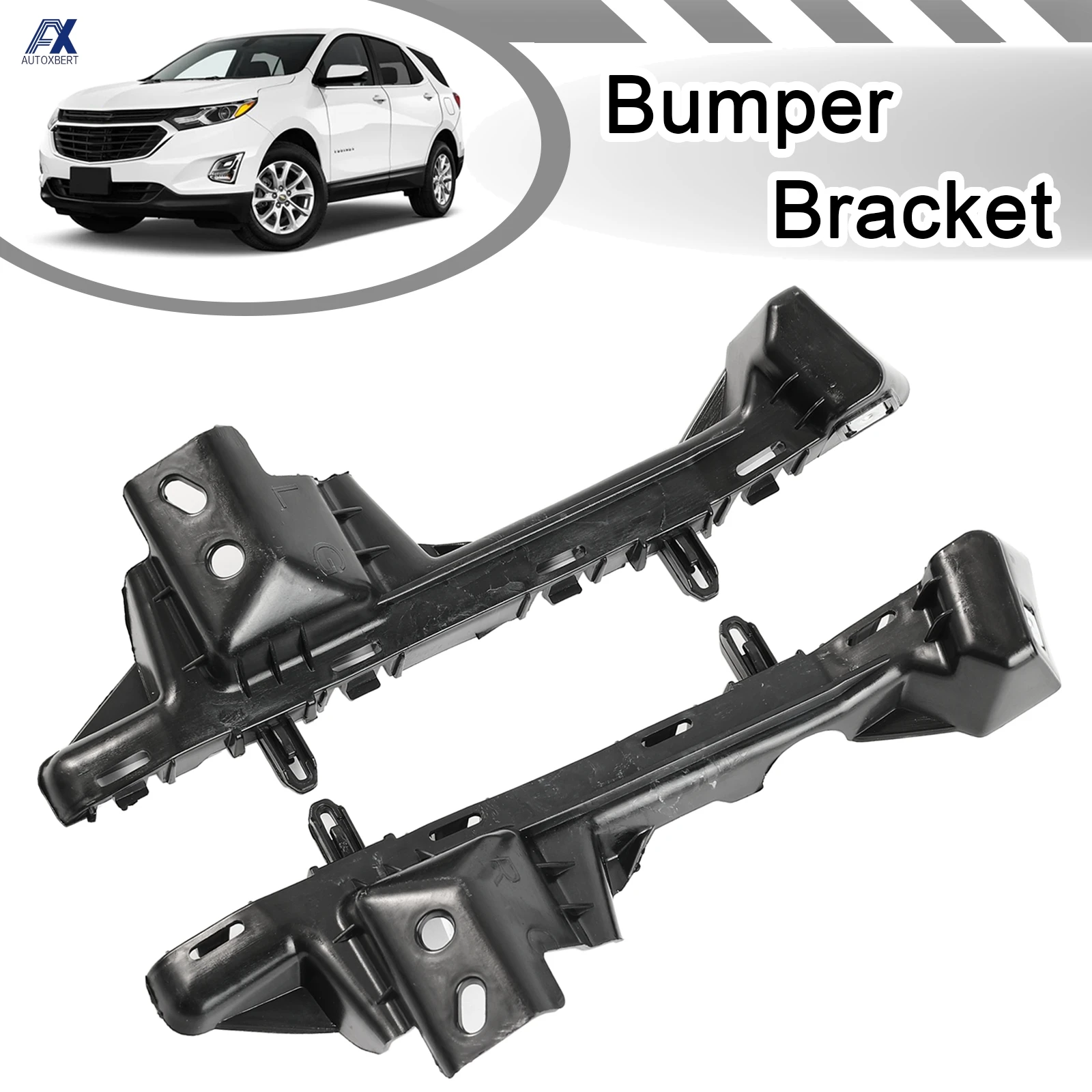

Пара автомобильных передних левых и правых направляющих бампера, кронштейн, фиксатор решетки для Chevy Equinox 2018 2019 2020 2021 22 84293394 84293393