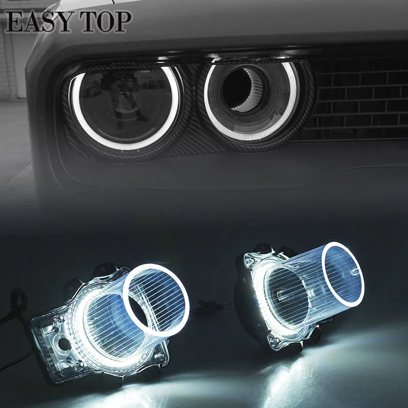 

2 шт. автомобильные светодиодные вставки для фар в сборе для Dodge Challenger 2015-2020